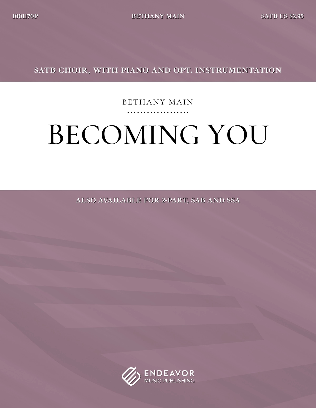 Becoming You by Bethany Main - choral sheet music