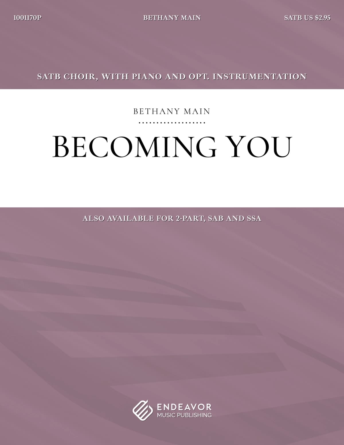 Becoming You by Bethany Main - choral sheet music